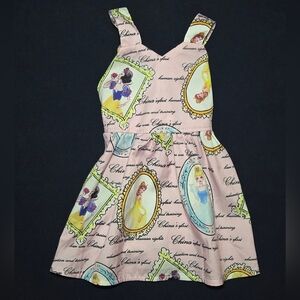 Baby Girl Disney Princess Print Dress Sleeveless, Size 3-6m